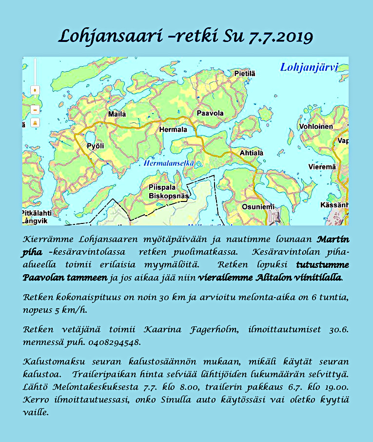 Lohjansaari retki 070719